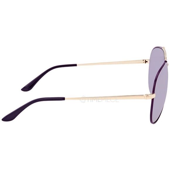 Salvatore Ferragamo Aviator Sunglasses Sf131s 736 Light Gold/purple 60mm… - Picture 4 of 11